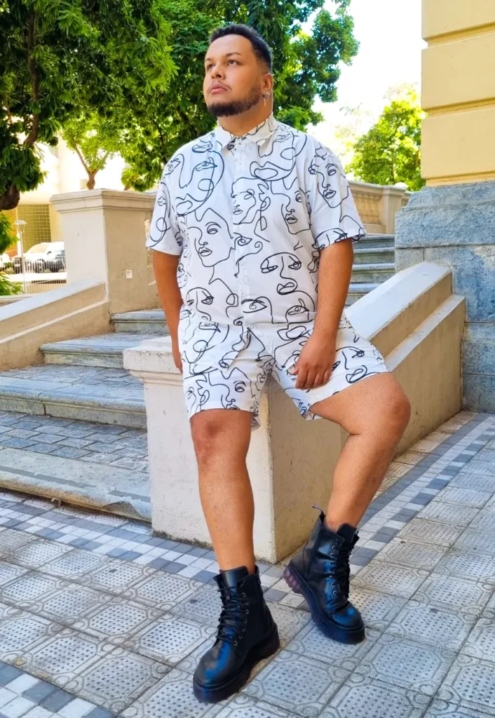 Look masculino plus size 